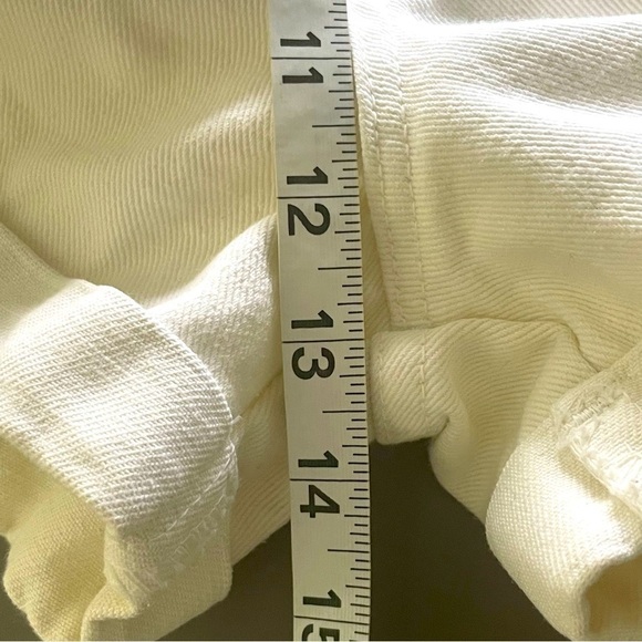 Bergamo Vintage 80’s High-Waisted Shorts | Cuffed Hem | 100% Cotton | Off White - Picture 10 of 11